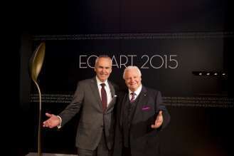 Die Gastgeber der Gala "Eckart 2015": Jahrhundertkoch Eckart Witzigmann und BMW-Finanzchef Dr. Friedrich Eichiner (l.)