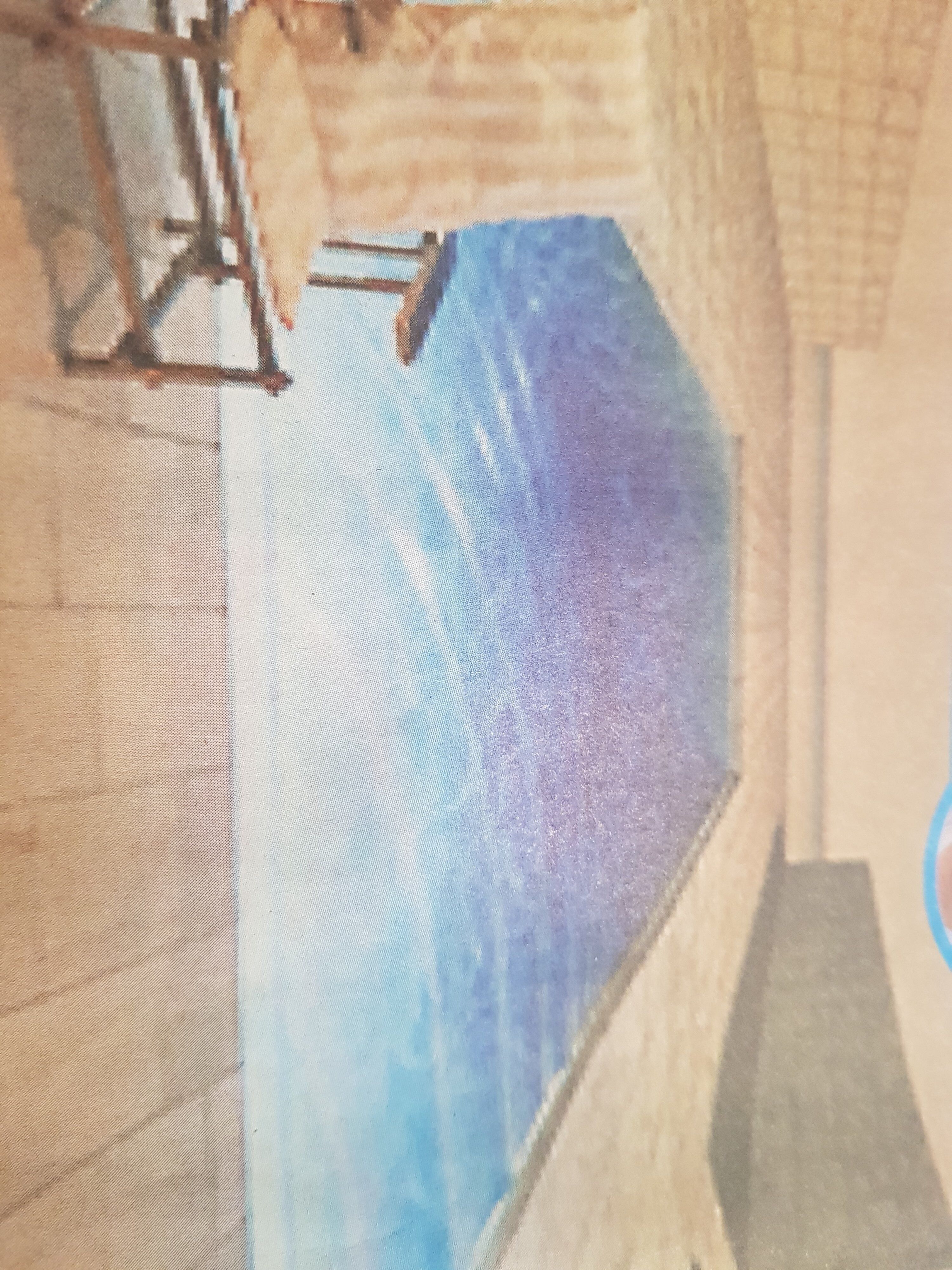 Das verschwundene Gemälde "Swimmingpool" von Meister-figaro Gerhard Meir.