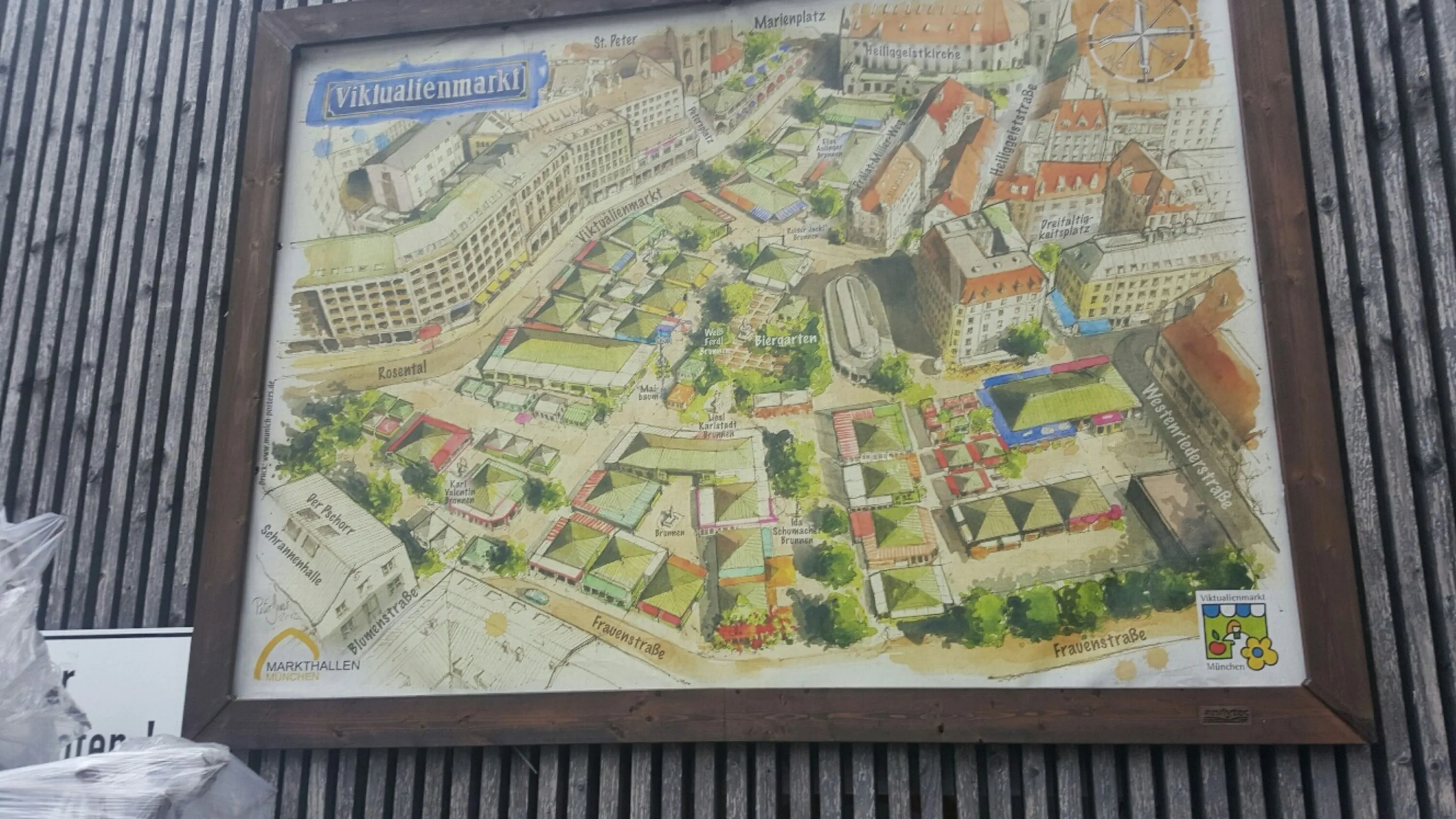Viktualienmarkt  - hier als Plan - ist "Immaterielles Kulturerbe"